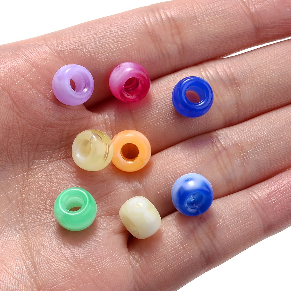Crack Inside Multicolor Glass Round Beads