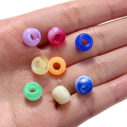 Crack Inside Multicolor Glass Round Beads