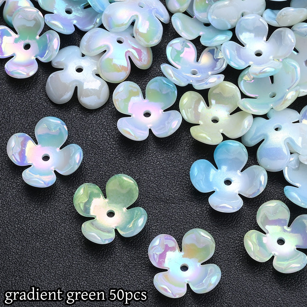 50pcs Four Petal Receptacle Beads