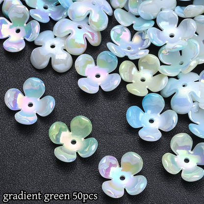 50pcs Four Petal Receptacle Beads