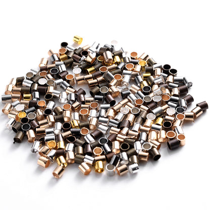 500pcs 1.5/2.0mm Multicolor Tube Crimp Beads