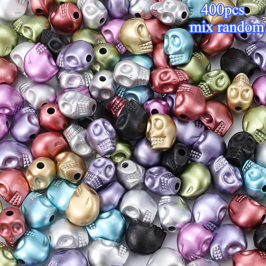 Matte Skull Acrylic Beads