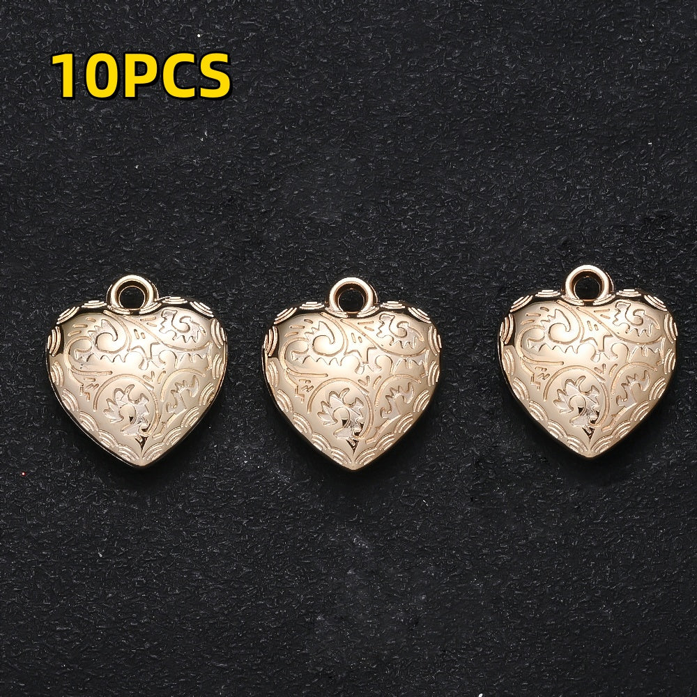 Textured Heart Pendant Beads