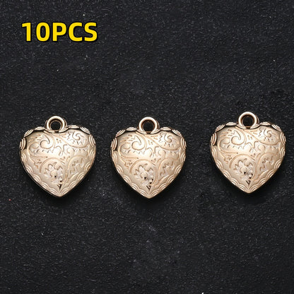 Textured Heart Pendant Beads