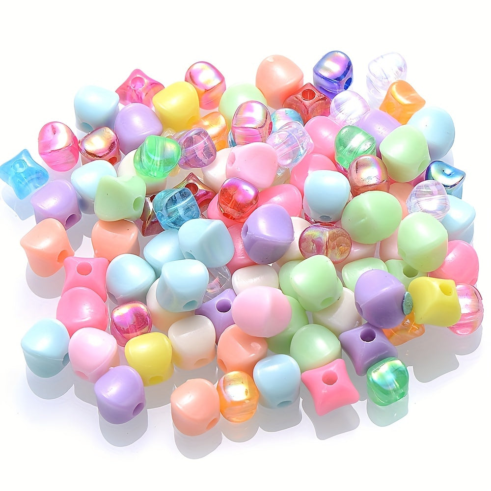 50pcs Irregular Geometric Acrylic Beads