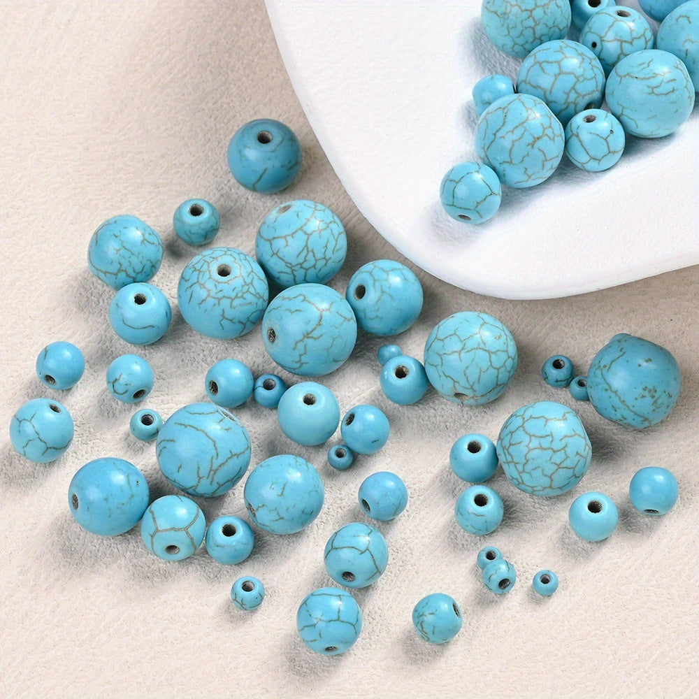 3/4/6/8/10/12mm Blue Turquoise Stone Beads