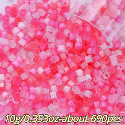 2.5mm Cat Eye Cylindrical Glass Rice Beads