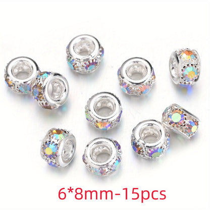 Mix Color Faceted Sparkly Acrylic Spacer Beads