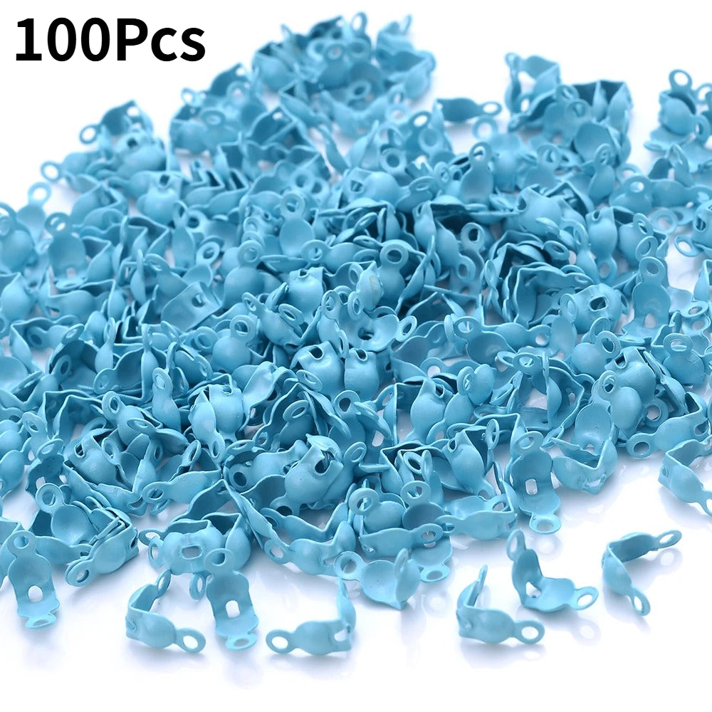 100/200pcs 4x8mm Ball Chain Connector Crimp Beads
