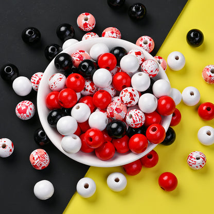 Halloween Bloody Handprint Wooden Beads