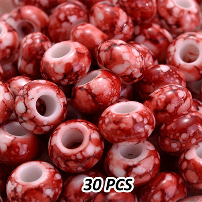 12x18mm Macaron Flocking Bear Vertical Hole Acrylic Spacer Beads