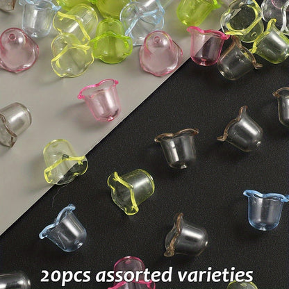 14x17mm Acrylic Lace Wind Chime Beads