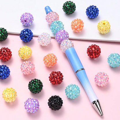 5/10/20/50pcs 14x16mm Mix Color Acrylic Rhinestone Beads
