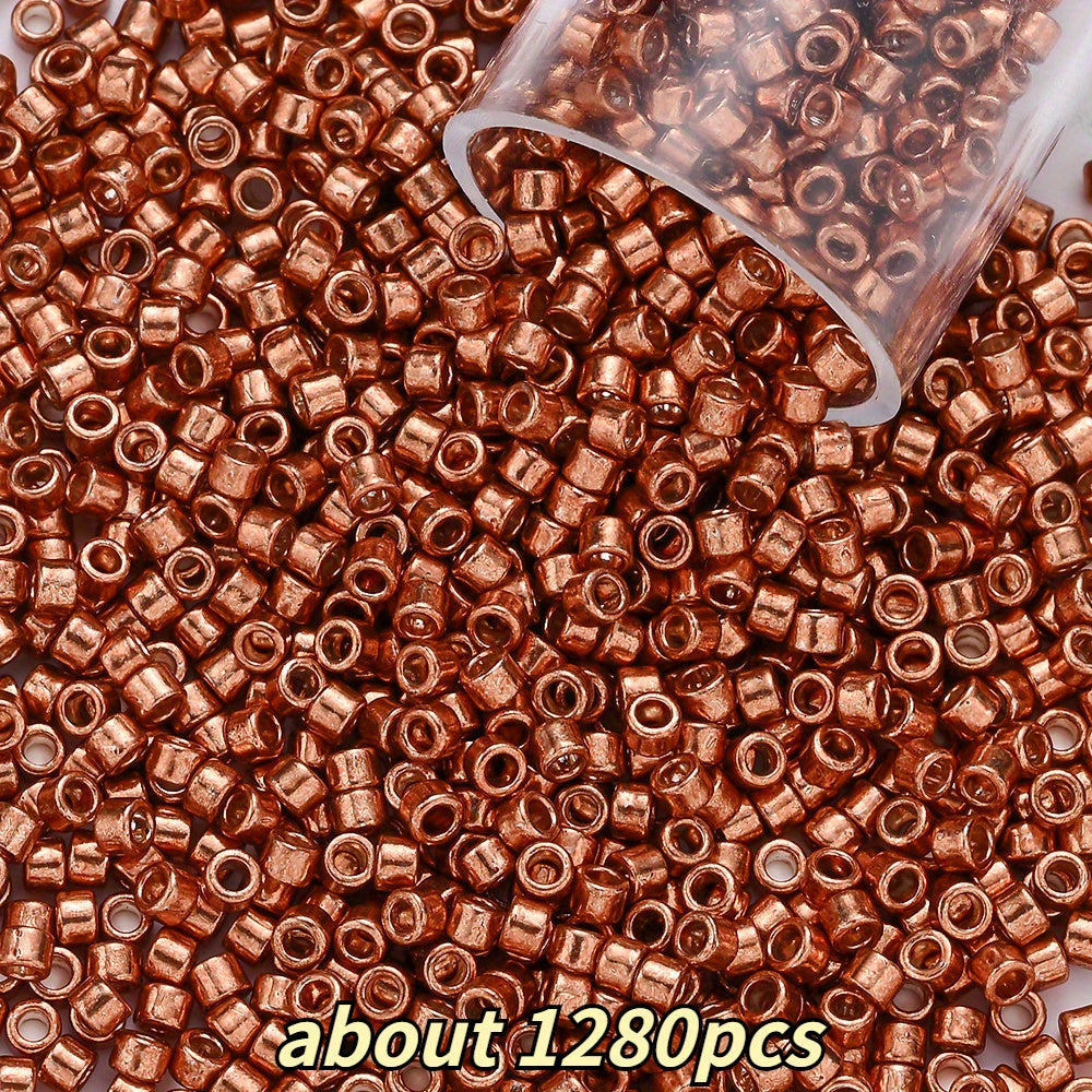 2mm Antique Color Glass Tube Beads