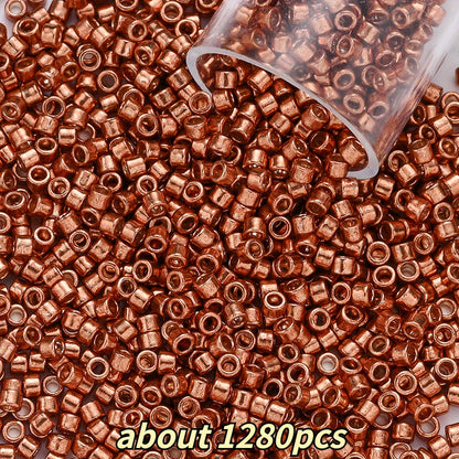 2mm Antique Color Glass Tube Beads