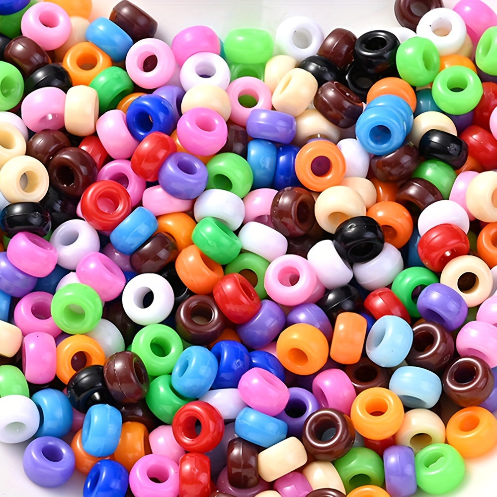 100pcs 7mm Solid Color Acrylic Beads