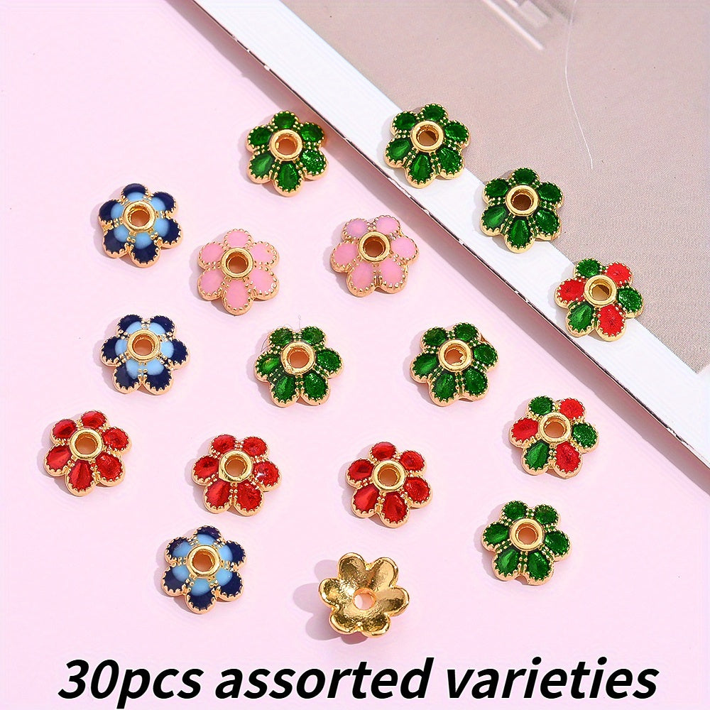 7mm Alloy Flower Cap Beads