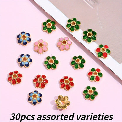 7mm Alloy Flower Cap Beads