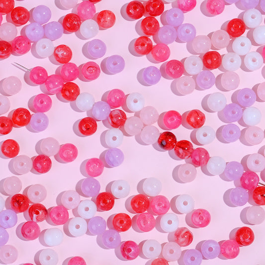 Pink Gradient Acrylic Spacer Beads