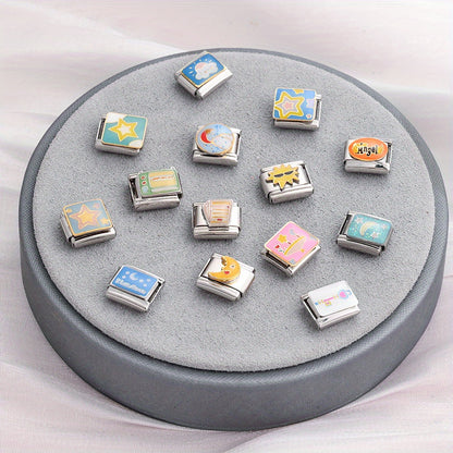 1pc Sun Star Moon Dark Cloud Television Charm Bead