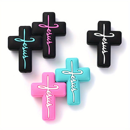 Cross Silicone Focal Beads
