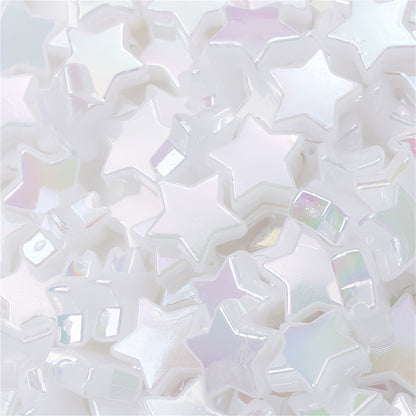 Assorted Double Color Arbutus Acrylic Imitation Pearl Beads