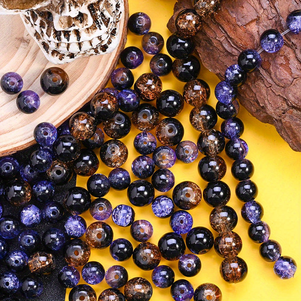 Halloween Glass Round Beads