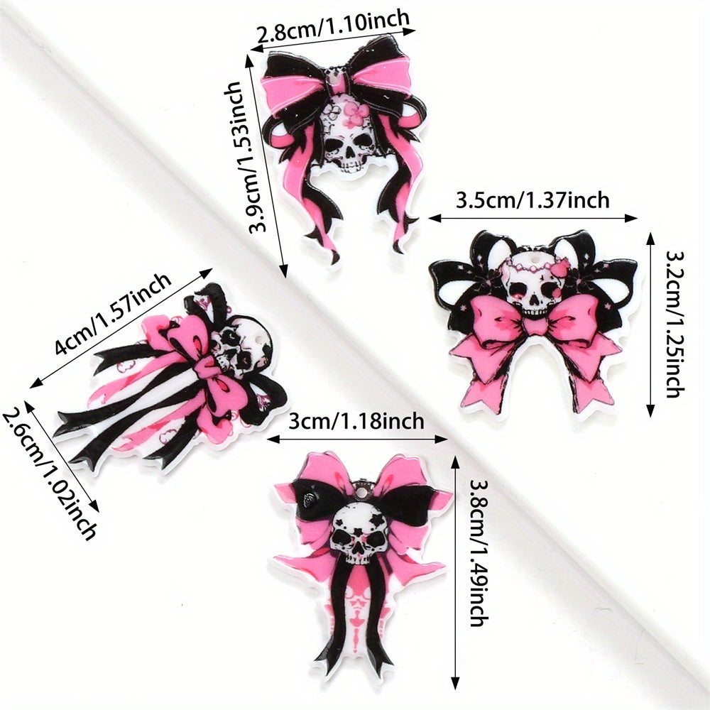 Halloween Acrylic Bow Shaped Beads
