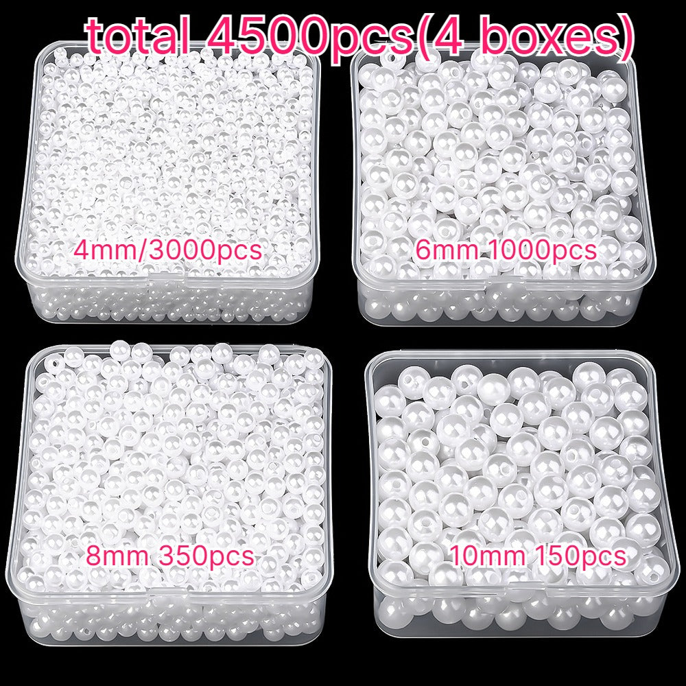 4500pcs Imitation Pearl Beads Set