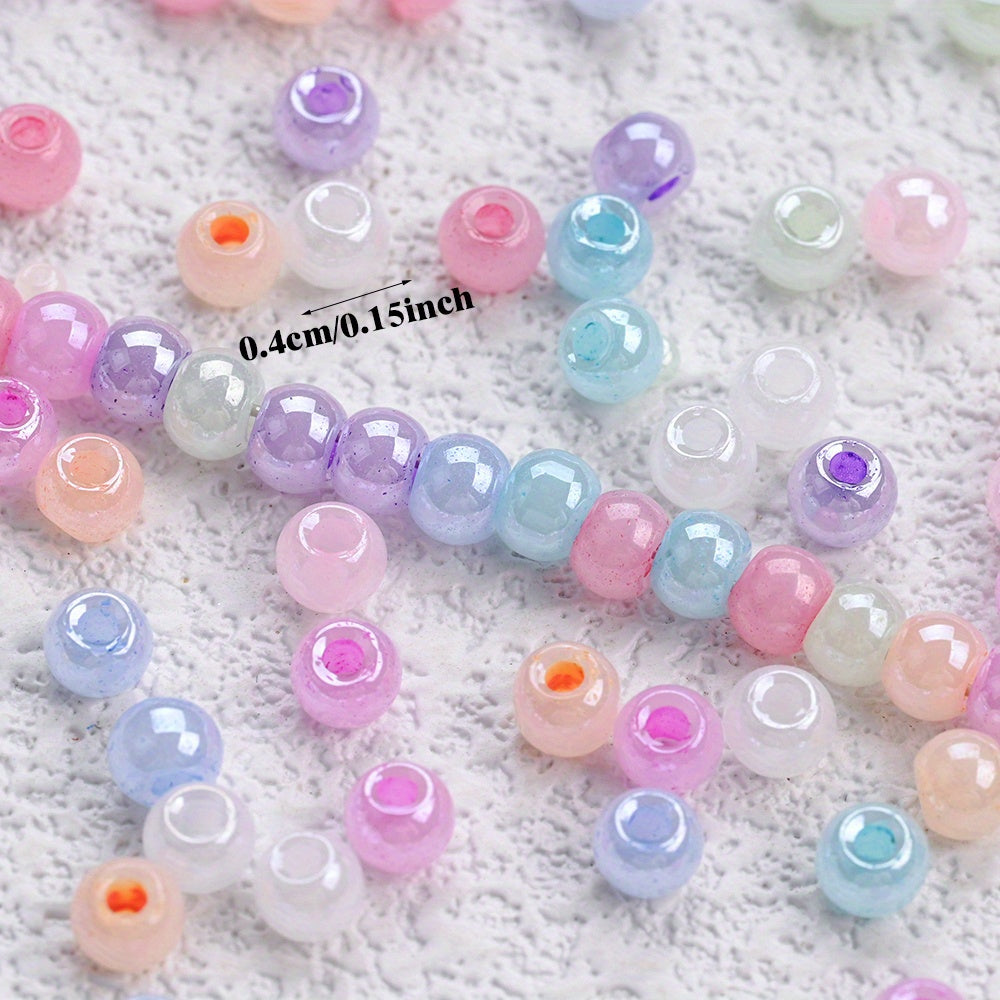 200pcs 4mm Super Shiny Glass Ice Beads