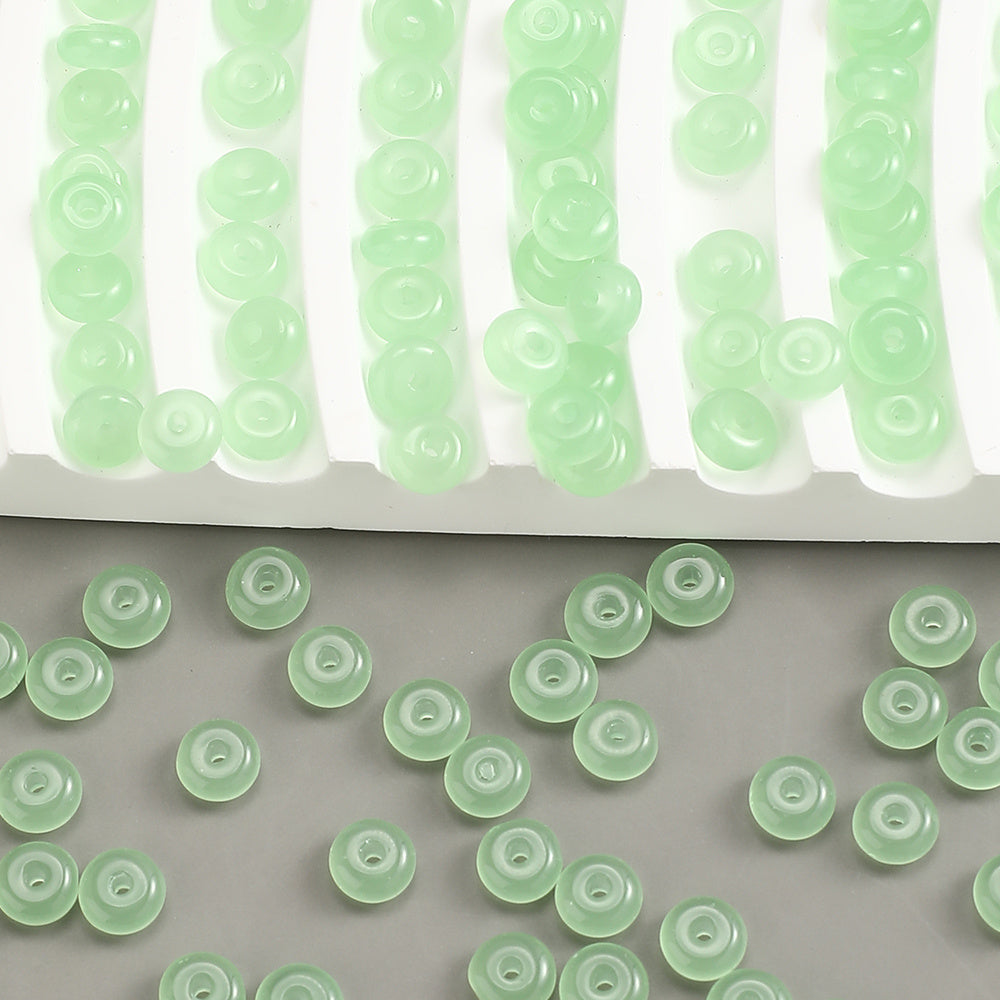 100pcs 3x6mm Glass Wheel Beads