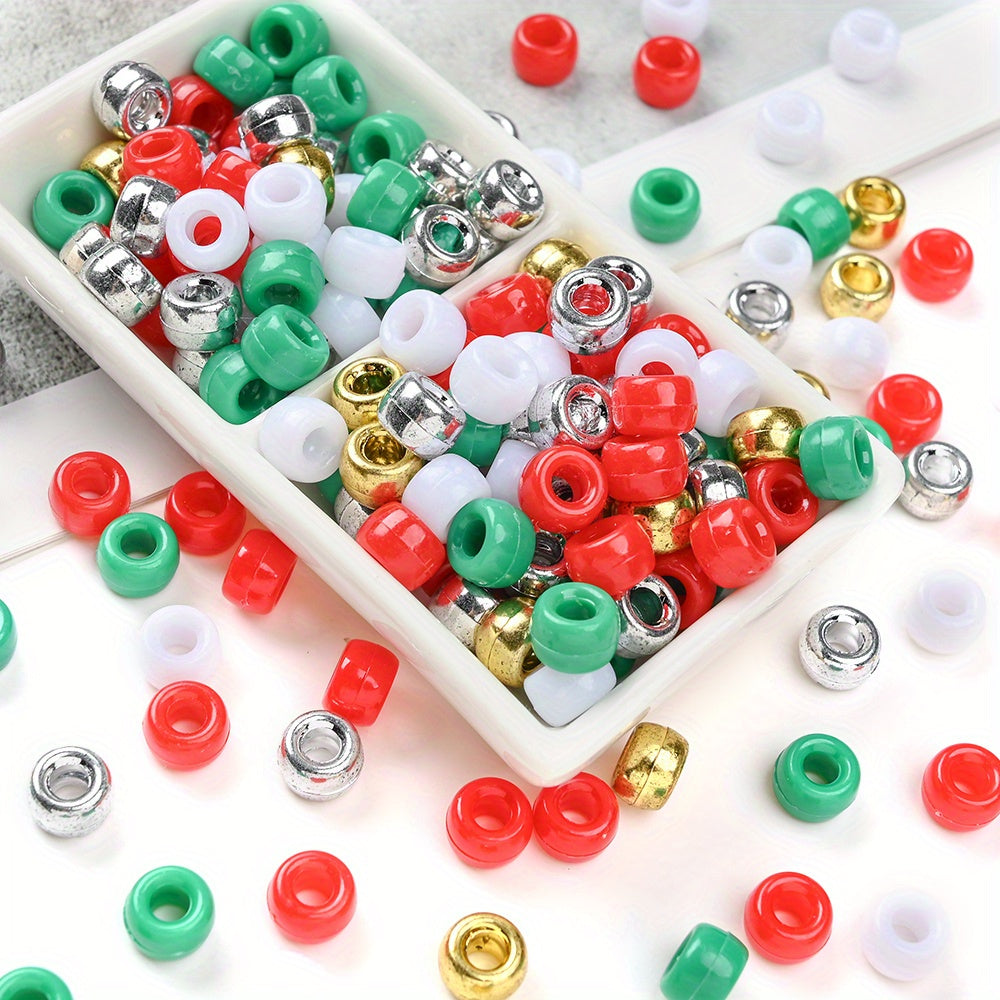 Christmas Color Mini Acrylic Spacer Beads