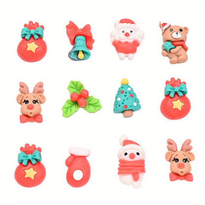 Christmas Resin Flat Back Beads