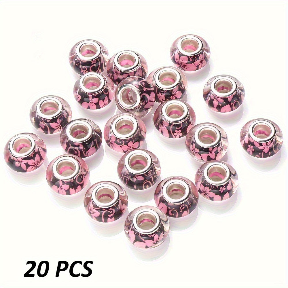 Gradient Watercolor Halo Acrylic Round Beads