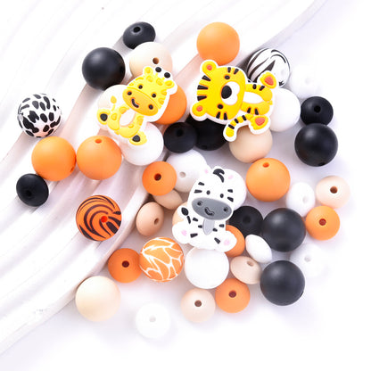 Animal Series Silicone Focal Beads Set