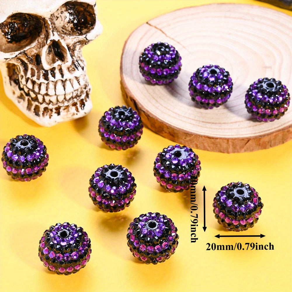 20mm Halloween Rhinestone Ball Beads