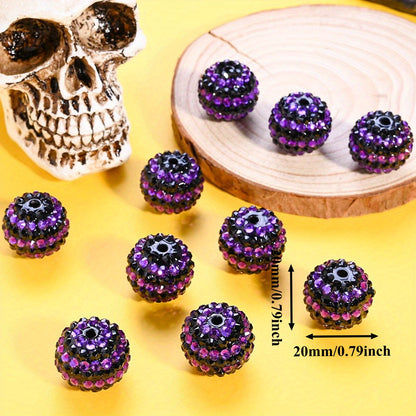 20mm Halloween Rhinestone Ball Beads