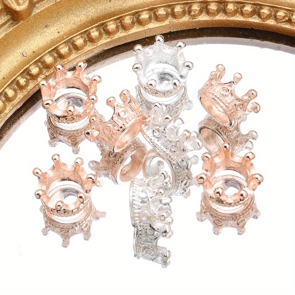 10/30pcs 6x9mm Crown Alloy Beads