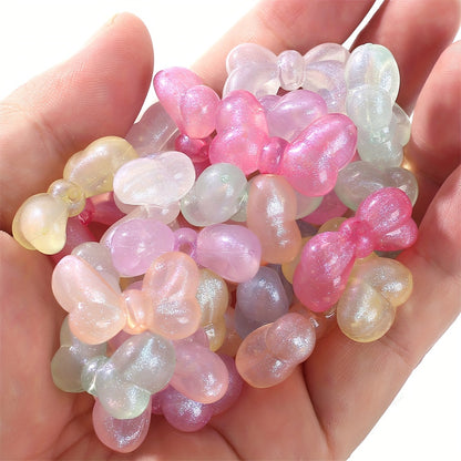 20pcs/set 16x27mm Glow-in-the-Dark Bowknot Beads