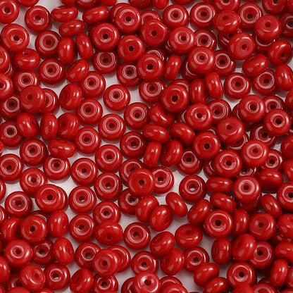 200pcs 3x6mm Colorful Glass Seed Abacus Beads