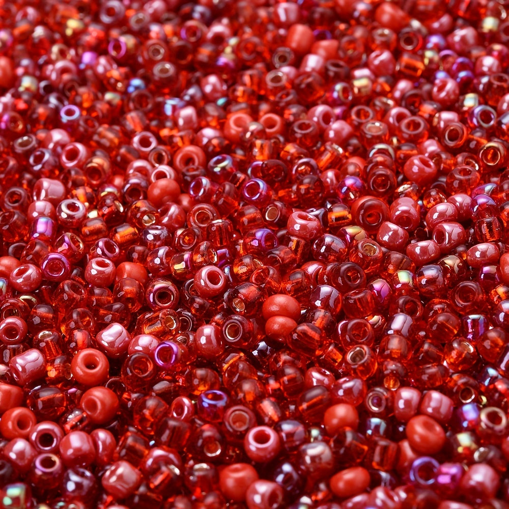 500pcs 3mm Mix Red Charm Czech Glass Seed Beads DIY Bracelet Necklace for Jewelry Making Handmade DIY Material Accessories