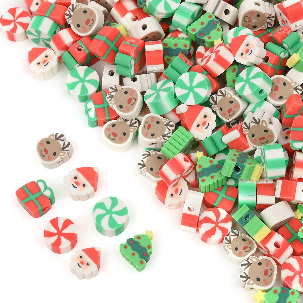Christmas Multi Style Clay Beads
