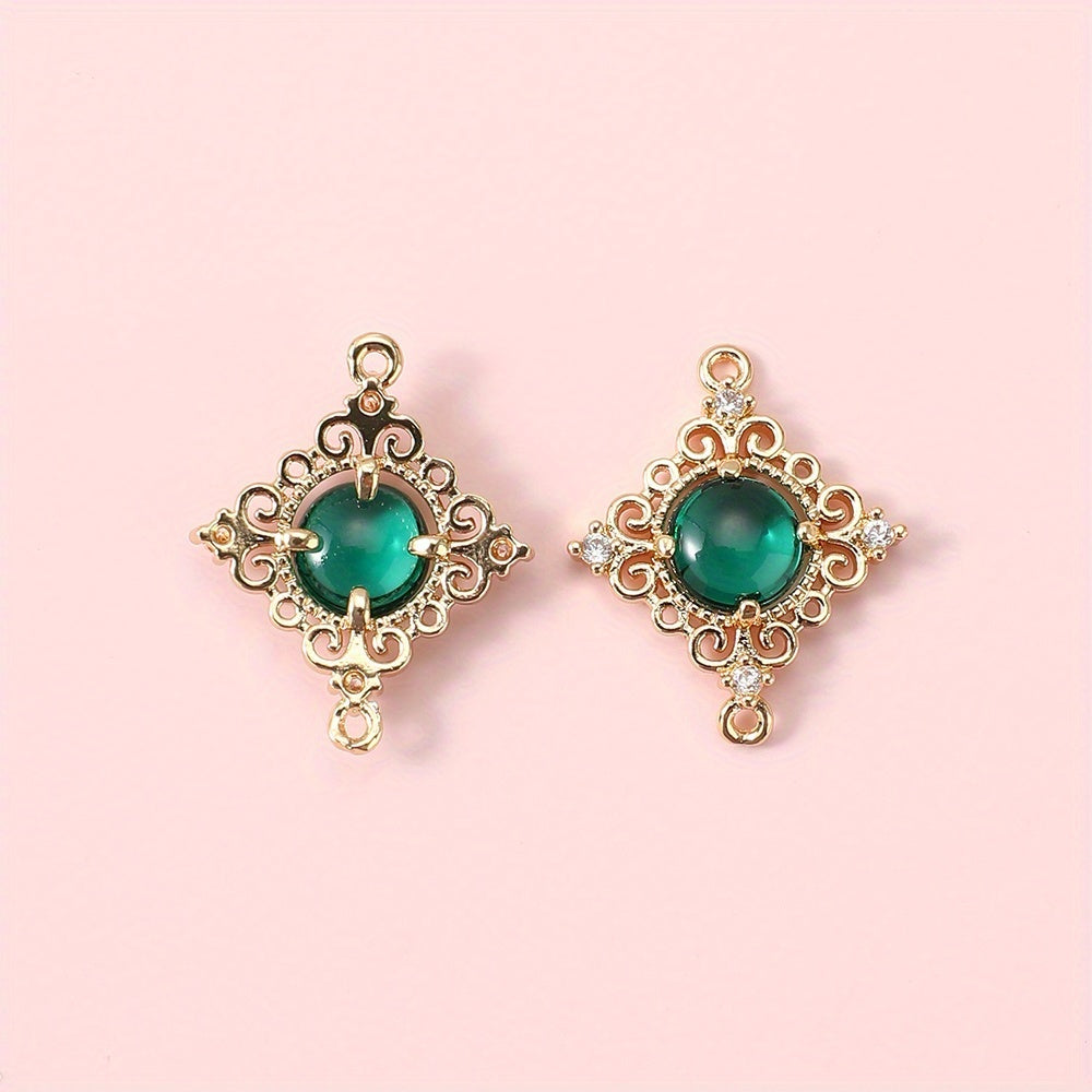 Four-Pointed Star Glass Pendants