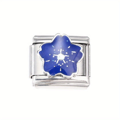 1pc 9x10mm Stainless Steel Flower Module Bead