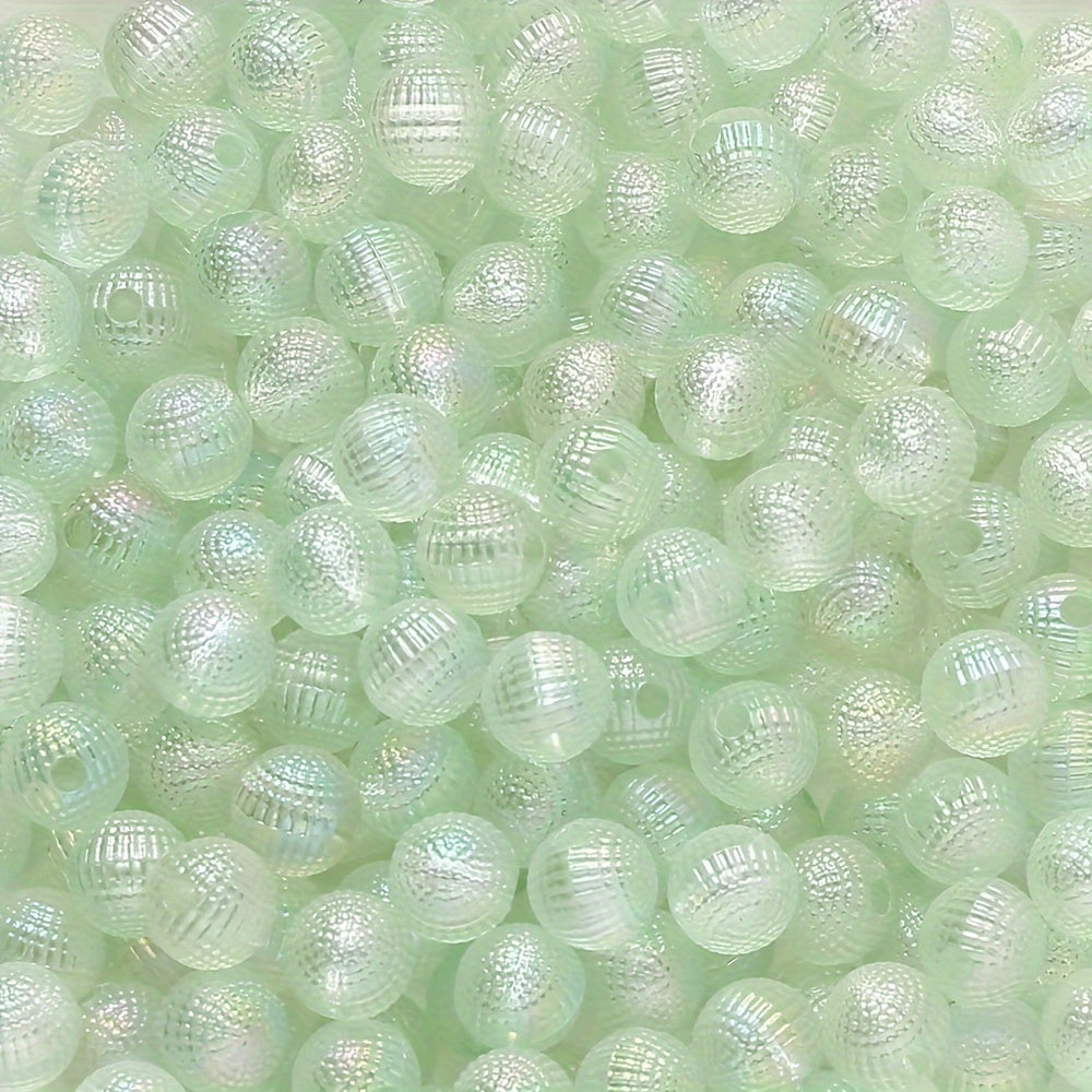 12mm AB Dreamy Gradient Fish Scale Round Flatback Resin Beads