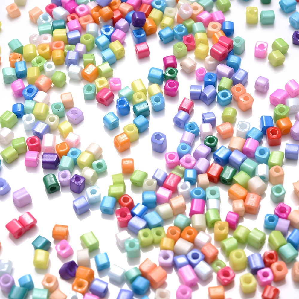 500pcs Czech Glass Square Seed Beads
