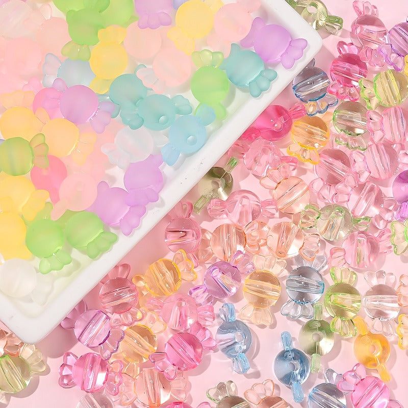 100pcs 8x17mm Candy-Shaped Acrylic Beads