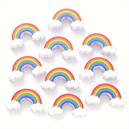 White Petal Flower AB Shiny End Cap Beads