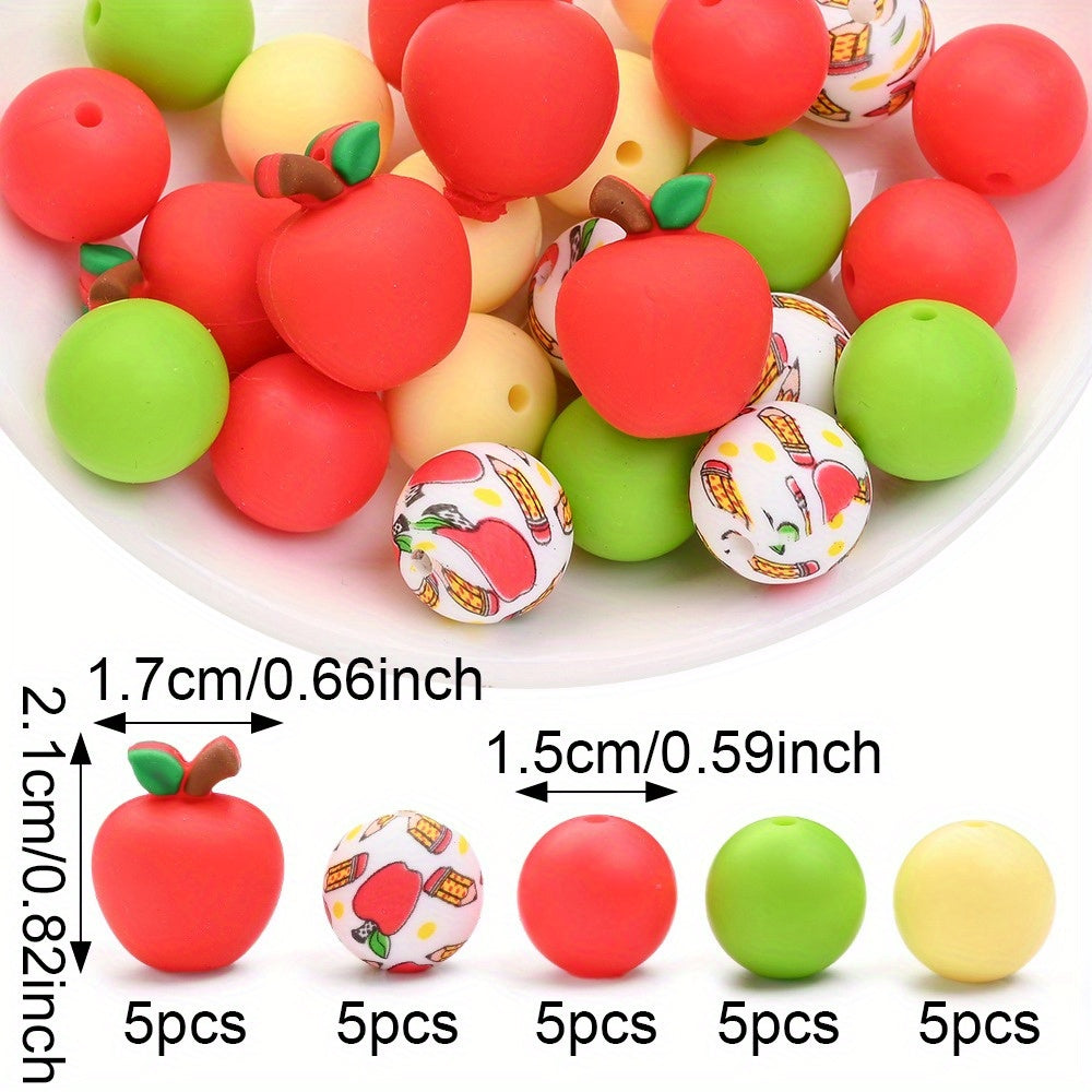 3D Fruit Series Silicone Scent Beads Set