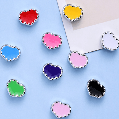 1.06x1.3cm Heart-Shaped Plastic Beads